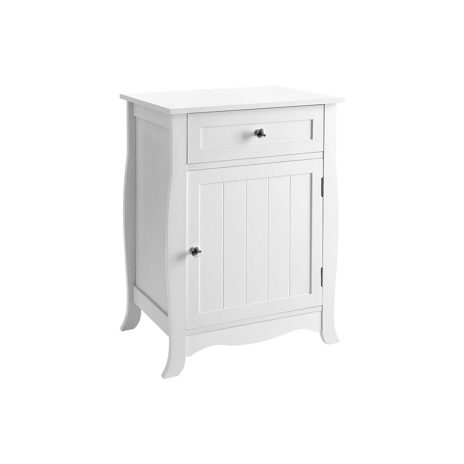 User-Friendly SONGMICS Nightstand with Storage Cabinet Pure