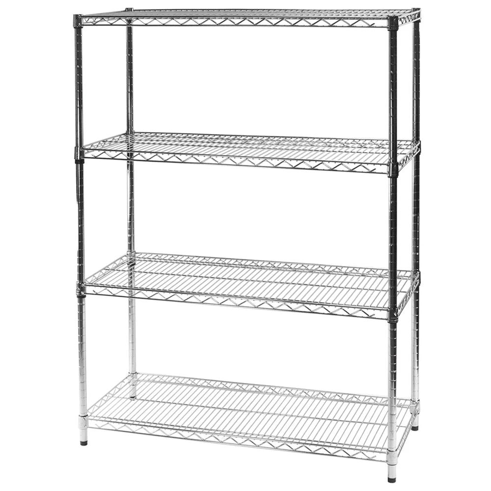 Elite 21 quot d x 42 quot w Chrome Wire Shelving w 4 Shelves Refined
