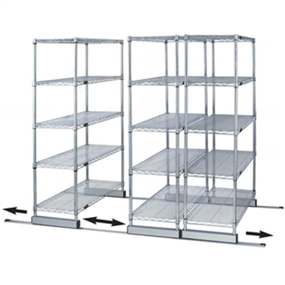 Environmentally Friendly 18 quot d x 72 quot w High-Density Mobile Wire Shelving – Single Wide Trusted