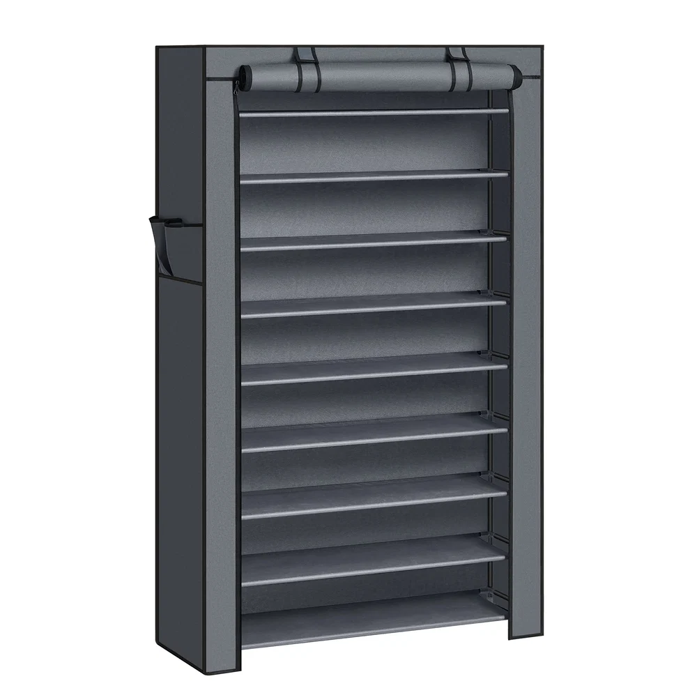 Smart SONGMICS 10-Tier Shoe Tower Rack with Cover Original
