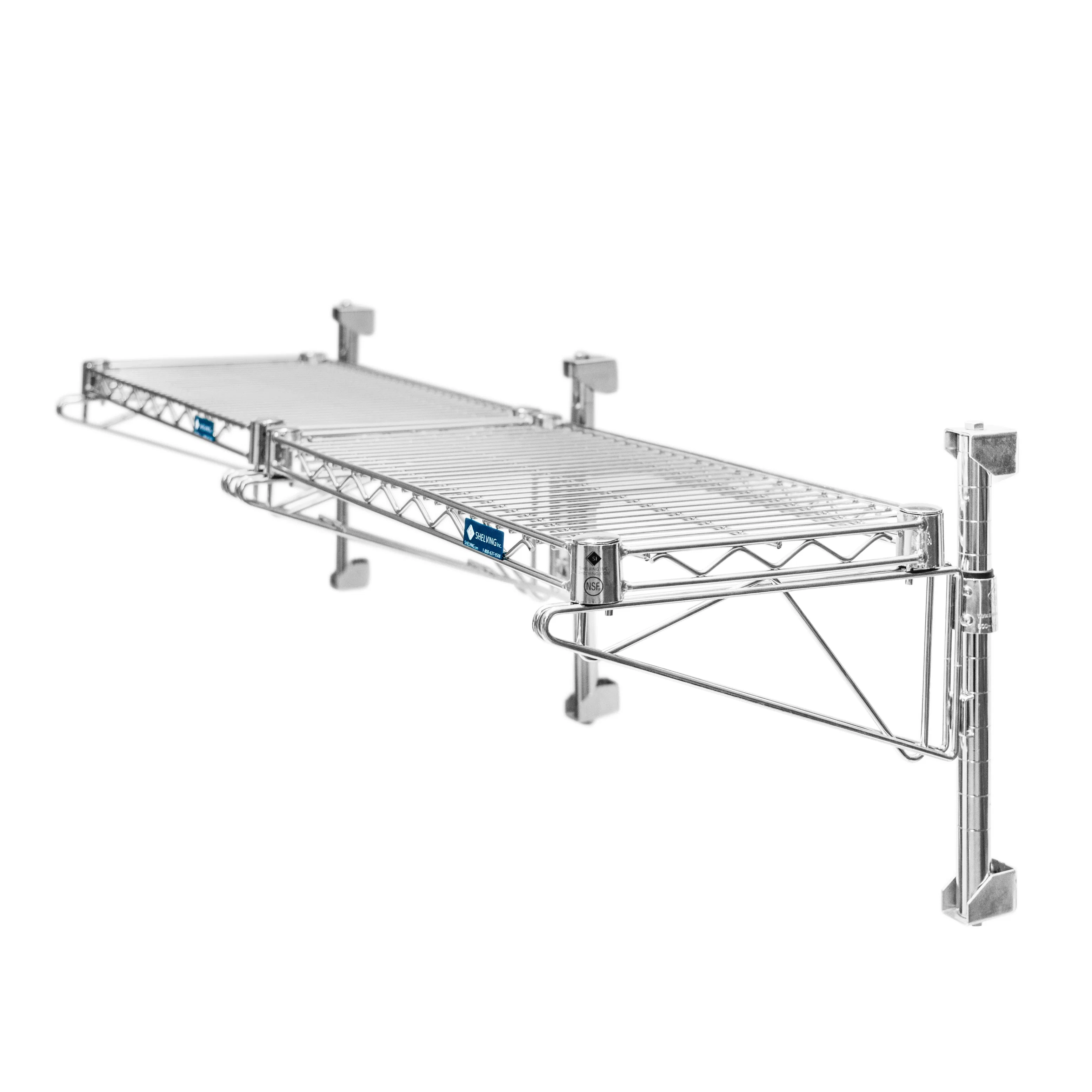 Responsible 14 quot d Adjustable Wall Mounted Wire Shelf Add On Kit Certified