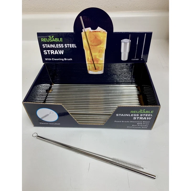 Fast STAINLESS STEEL STRAW W CLEANING BRUSH High-Performance