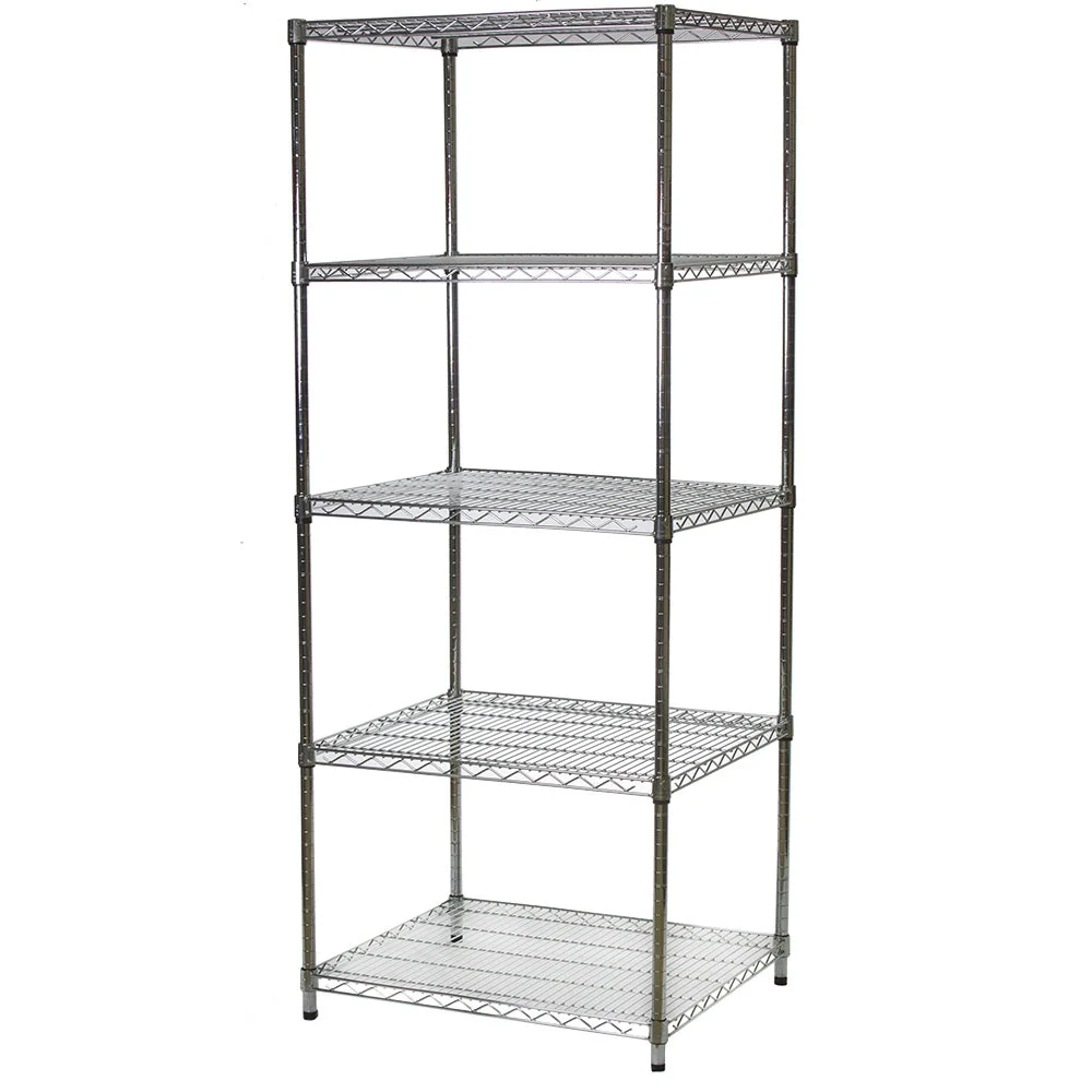Practical 24 quot d x 30 quot w Chrome Wire Shelving w 5 Shelves Specialty