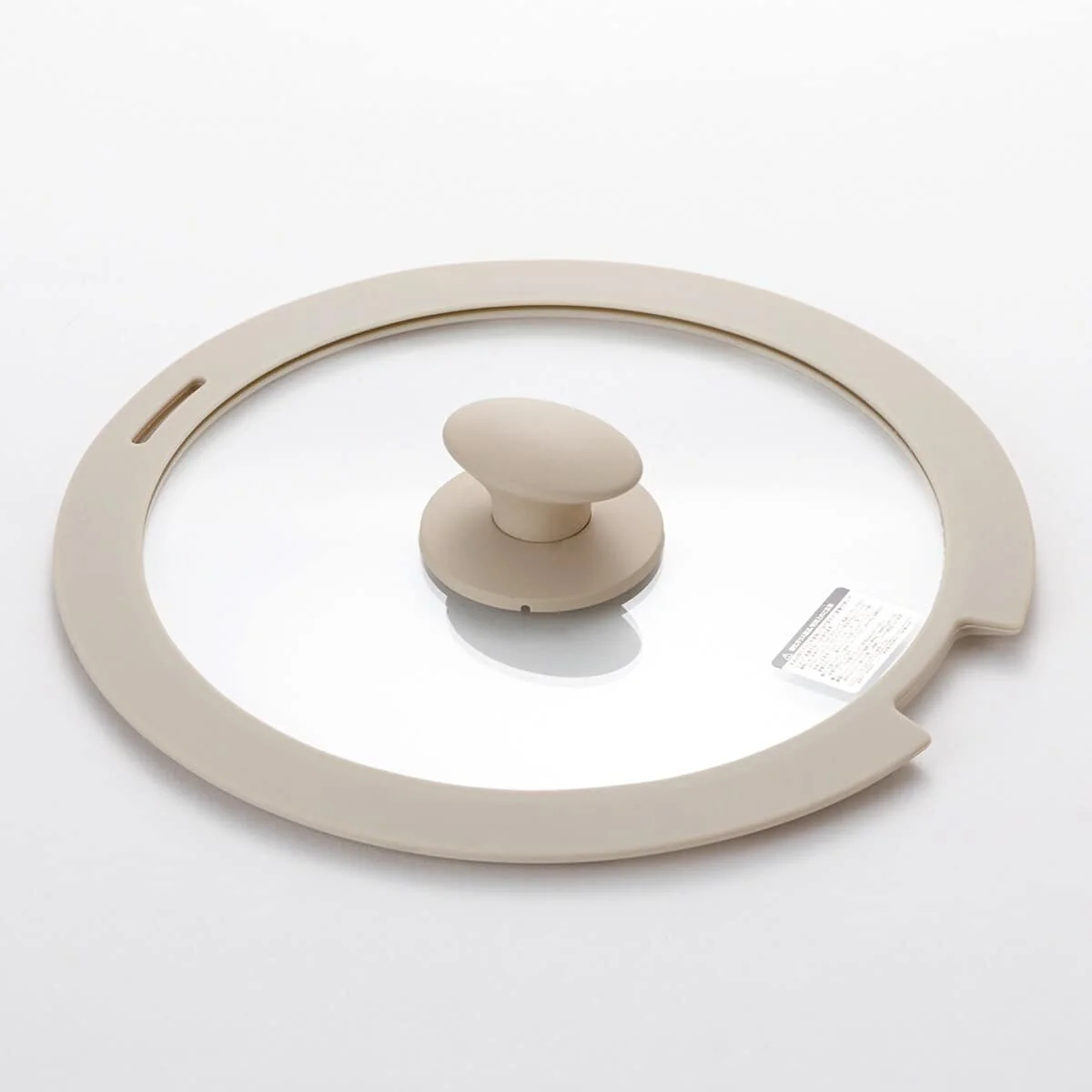 Excellent TORERU 3 Glass Lid with Silicone Rim 26cm Beige Superior