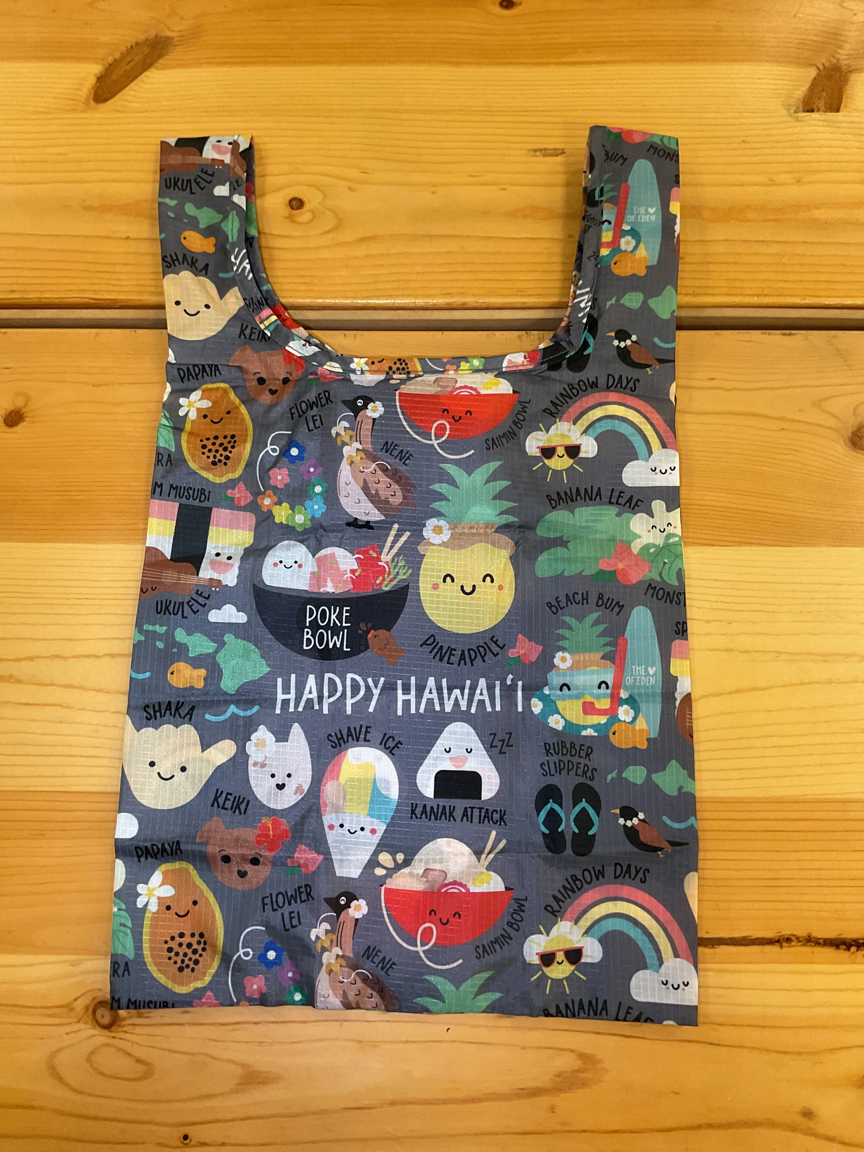 Solid EDEN SMALL TOTE HAPPY HAWAII GREY Functional