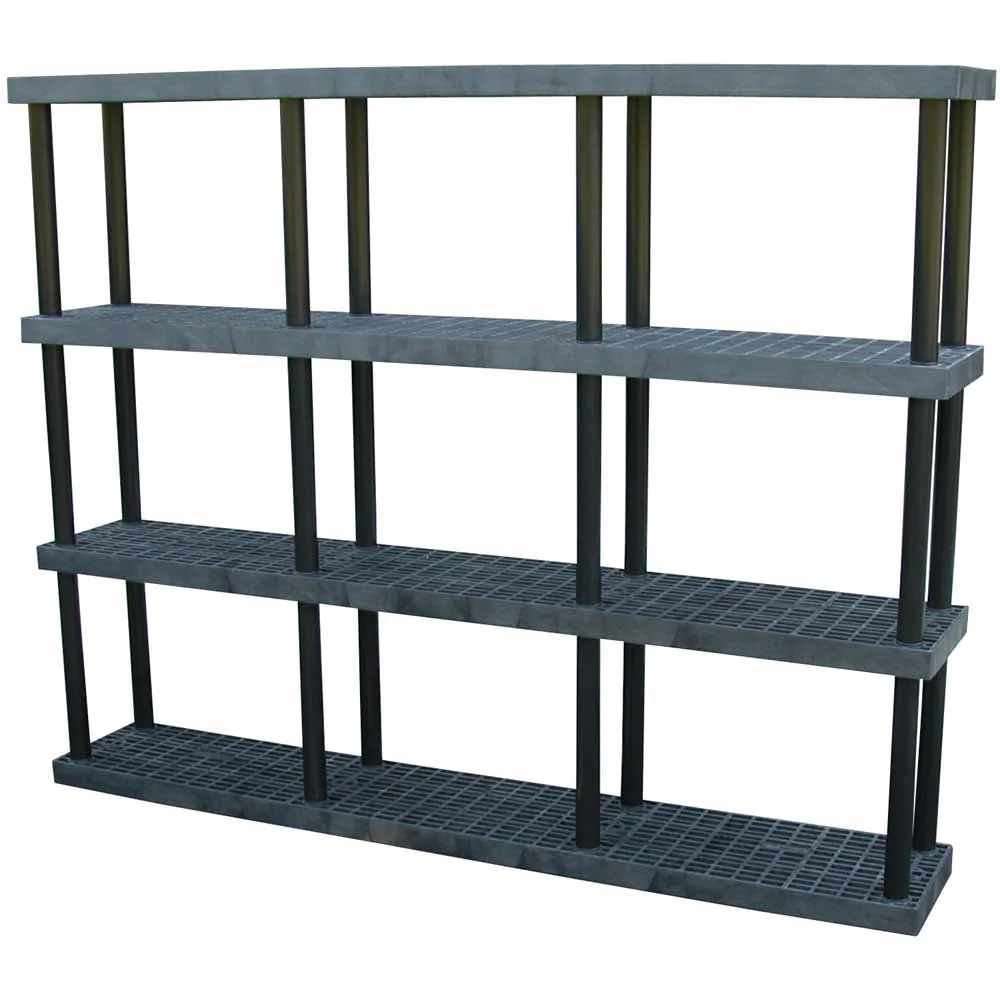 Top-Quality DuraShelf Grid Top 96 quot w x 75 quot h 4-Shelf System Long-Lasting