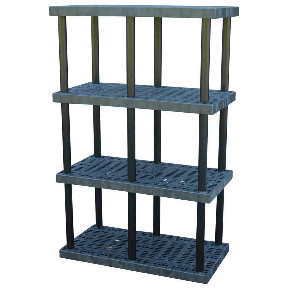 Comfortable DuraShelf Grid Top 24 quot d x 48 quot w x 51 quot h 4-Shelf System Traditional
