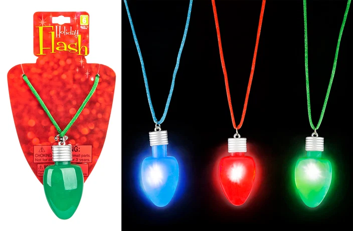 Reliable HOLIDAY FLASH BULB NECKLACE Clean
