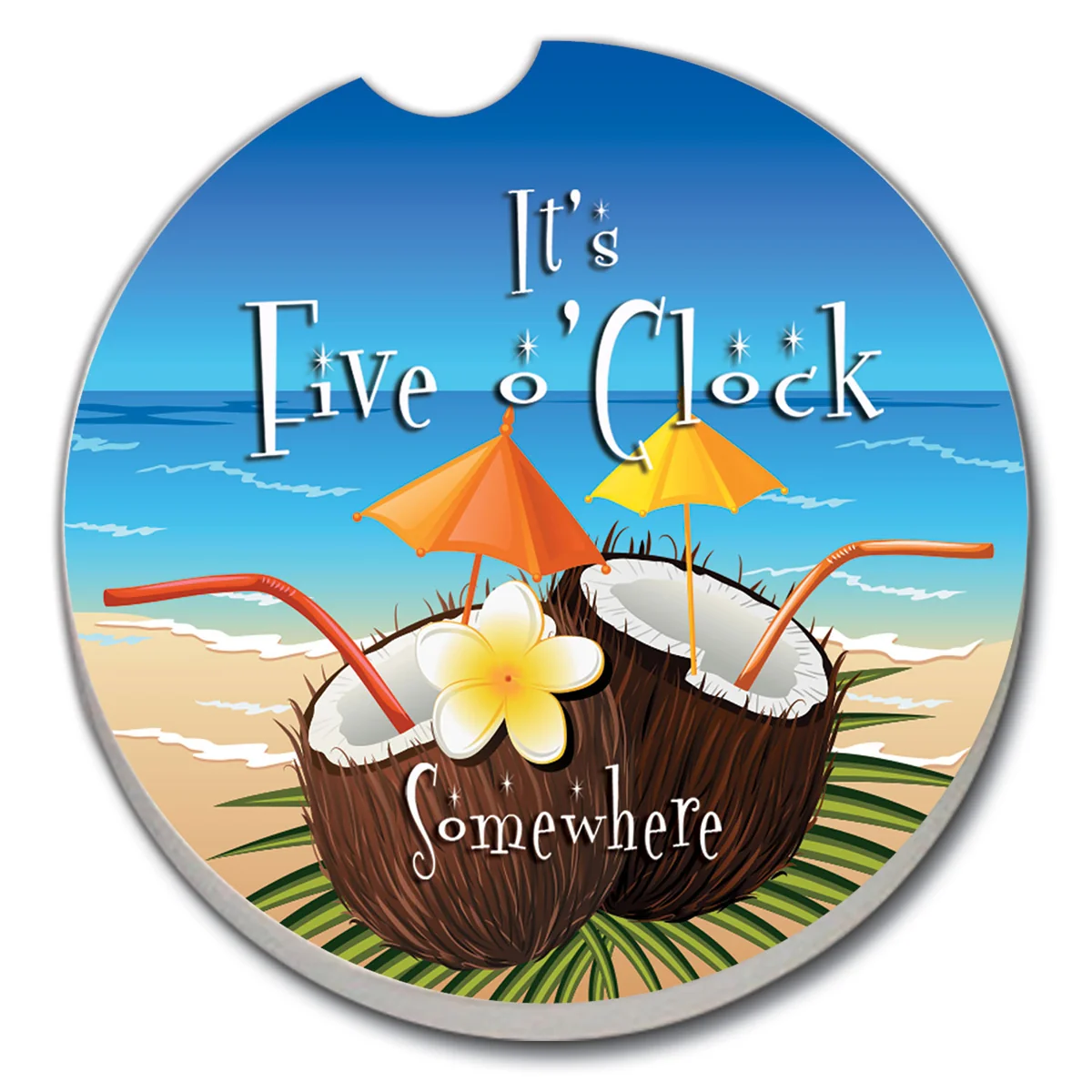 Original Design CAR COASTER FIVE O 39 CLOCK COCONUTS Detailed
