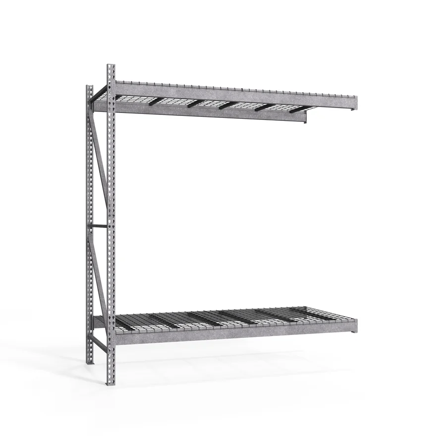 Fine Crafted 2-Tier Galvanized Teardrop Pallet Rack Add-On Units w Wire Decking – 48 quot d x 120 quot h Proven