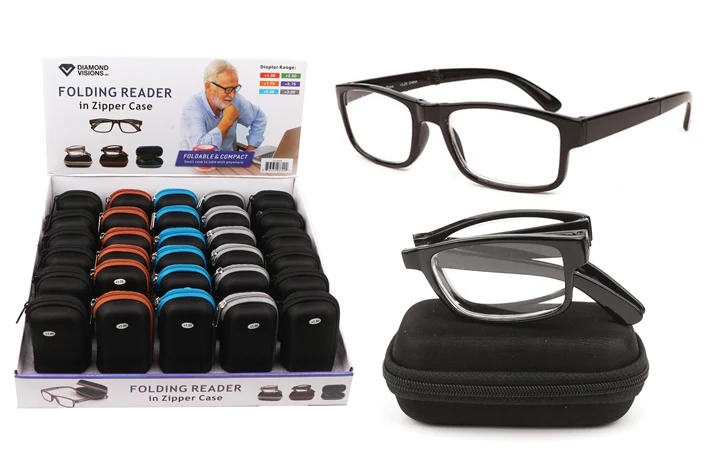 Classic FOLDING READERS W ZIPPER CASE Comfortable