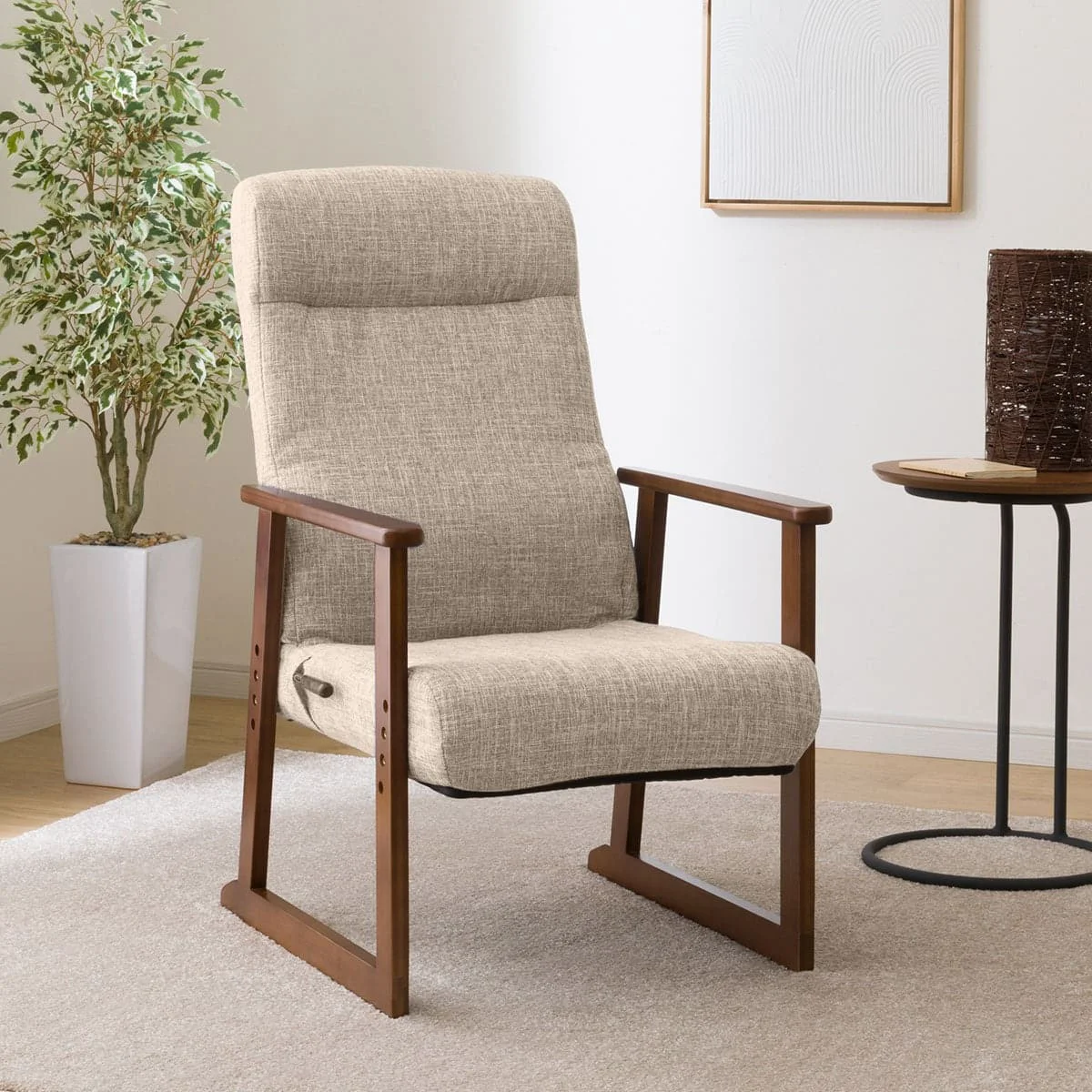 Optimized Japanese Floor Chair JC-E04 Dark Brown Advanced