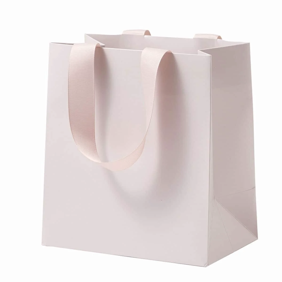 Unique Paper Gift Bag with Handle Small Light Mocha Soft