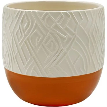 Proven GLOSSY WHITE BARK ORANGE POT 4.6 quot Breathable