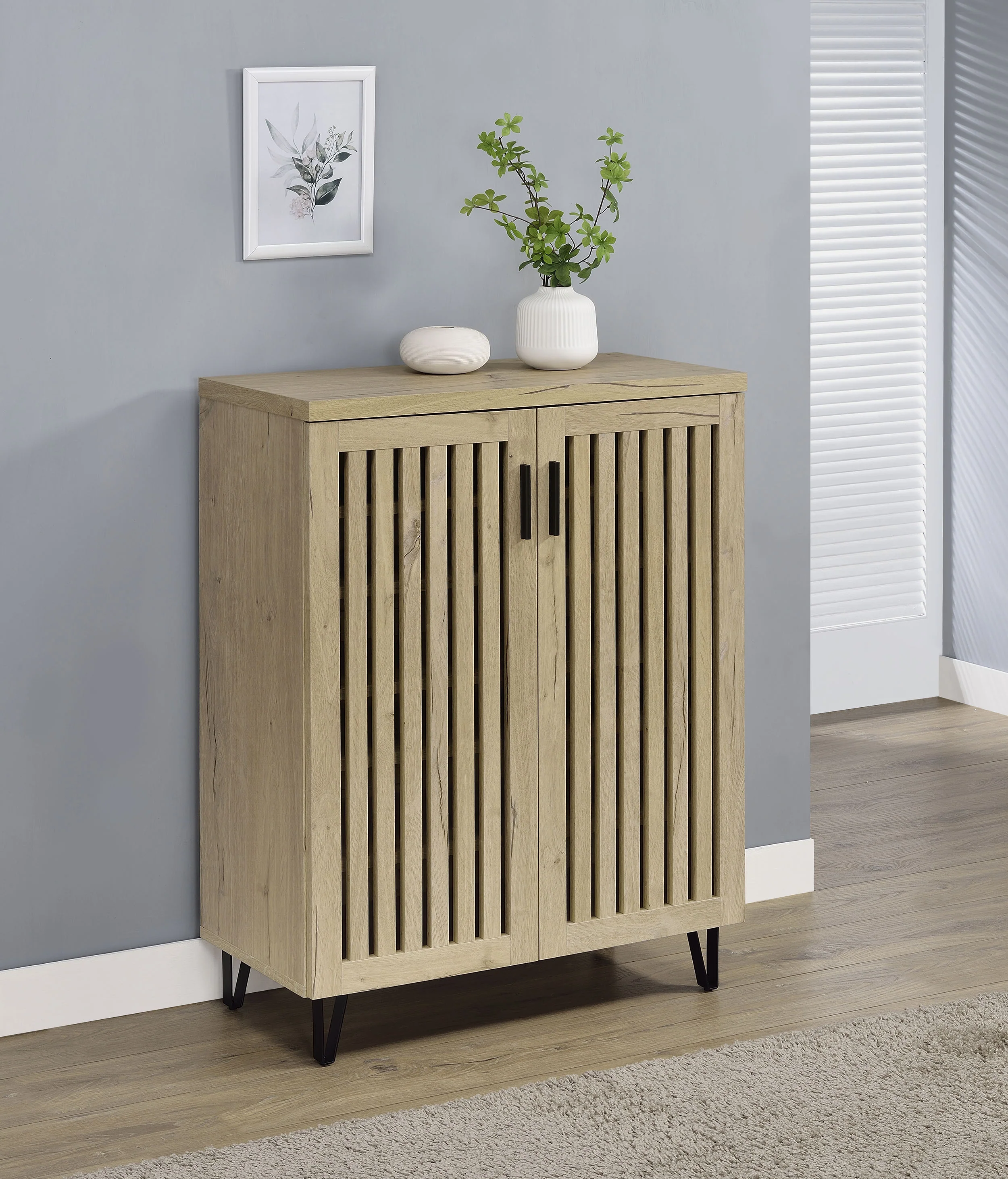 Responsible BRIXTON 2 DOOR SHOE CABINET WHITE OAK Sophisticated