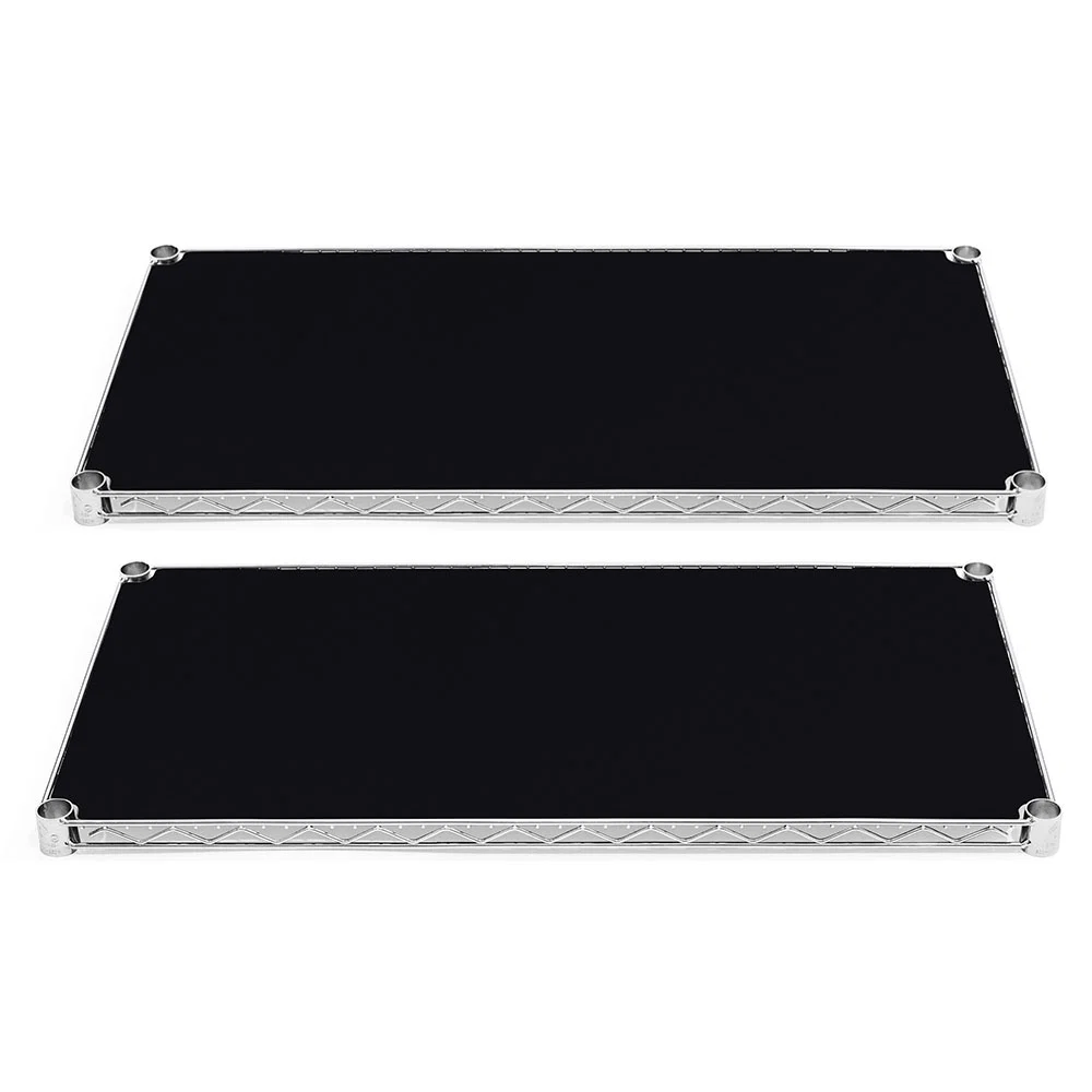 Innovative 36 quot d Plastic Wire Shelf Liners 2-Pack – Black Enhanced