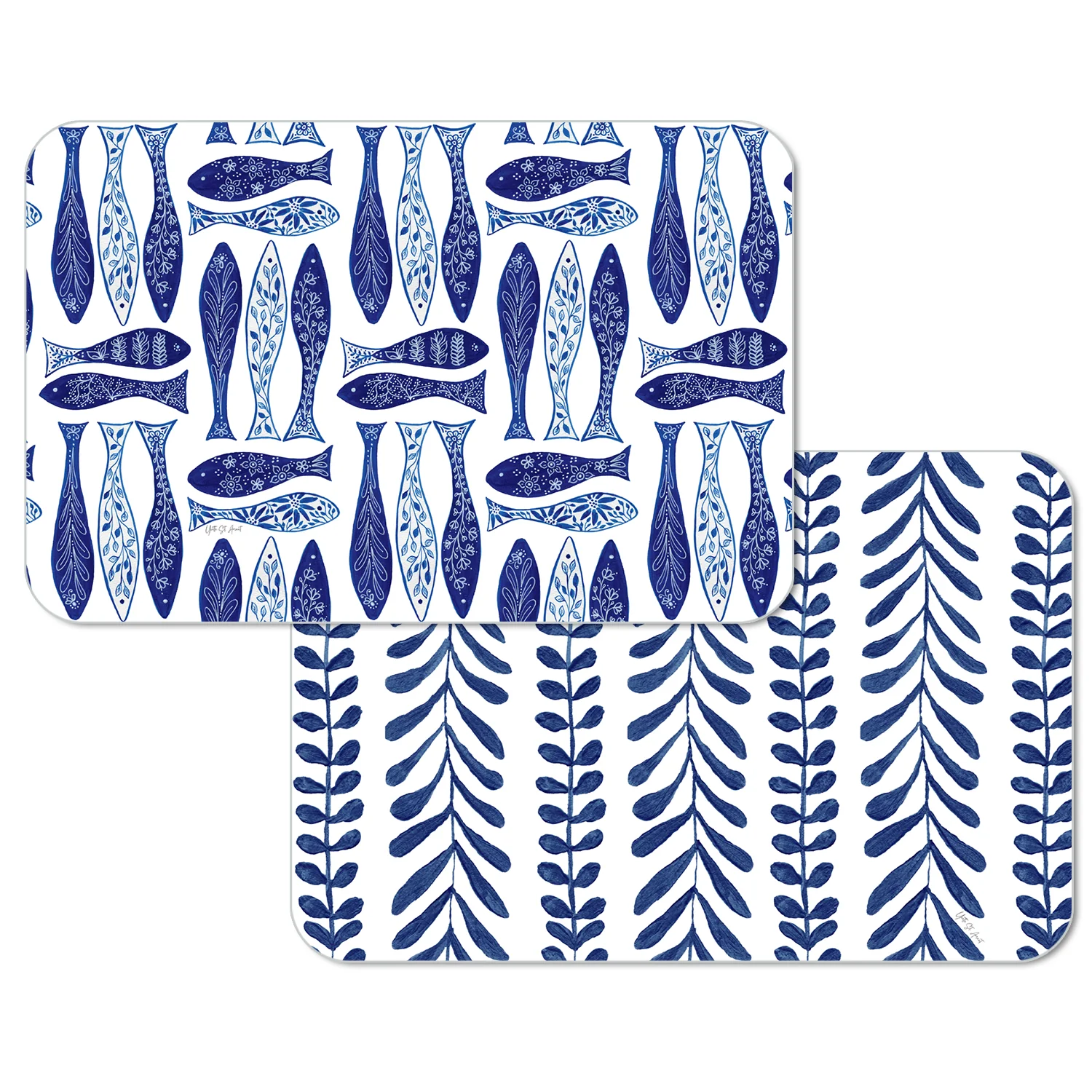 Powerful REVERSIBLE PLACEMAT CHINOISERIE SEA Artisan
