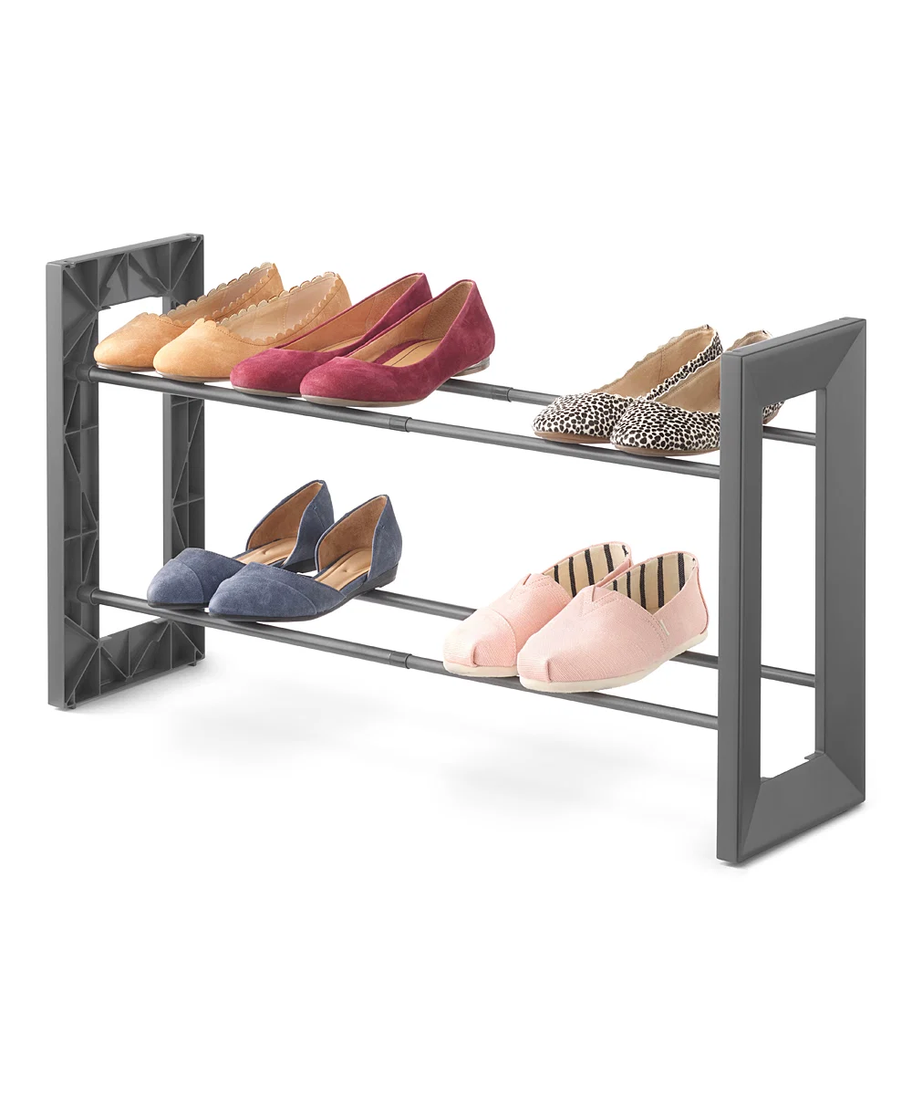 Selected SHOE RACK 2-TIER GUNMETAL Modern