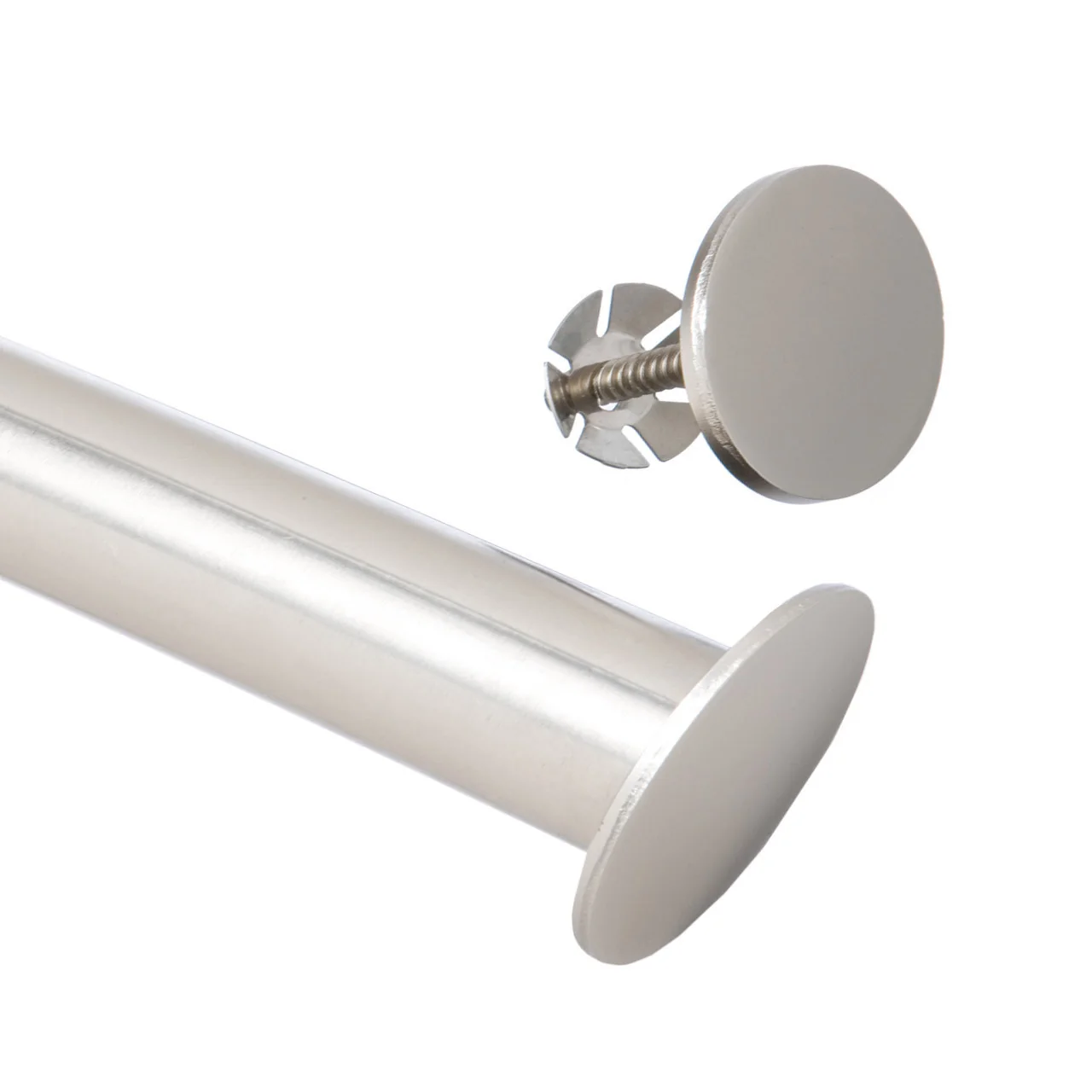 Modern domRail Rod Stops – Nickel Elegant