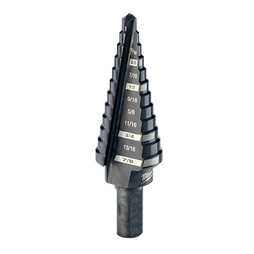 Lightweight Milwaukee 3 16 in. – 7 8 in. 4 Black Oxide Step Drill Bit 48-89-9204 Natural