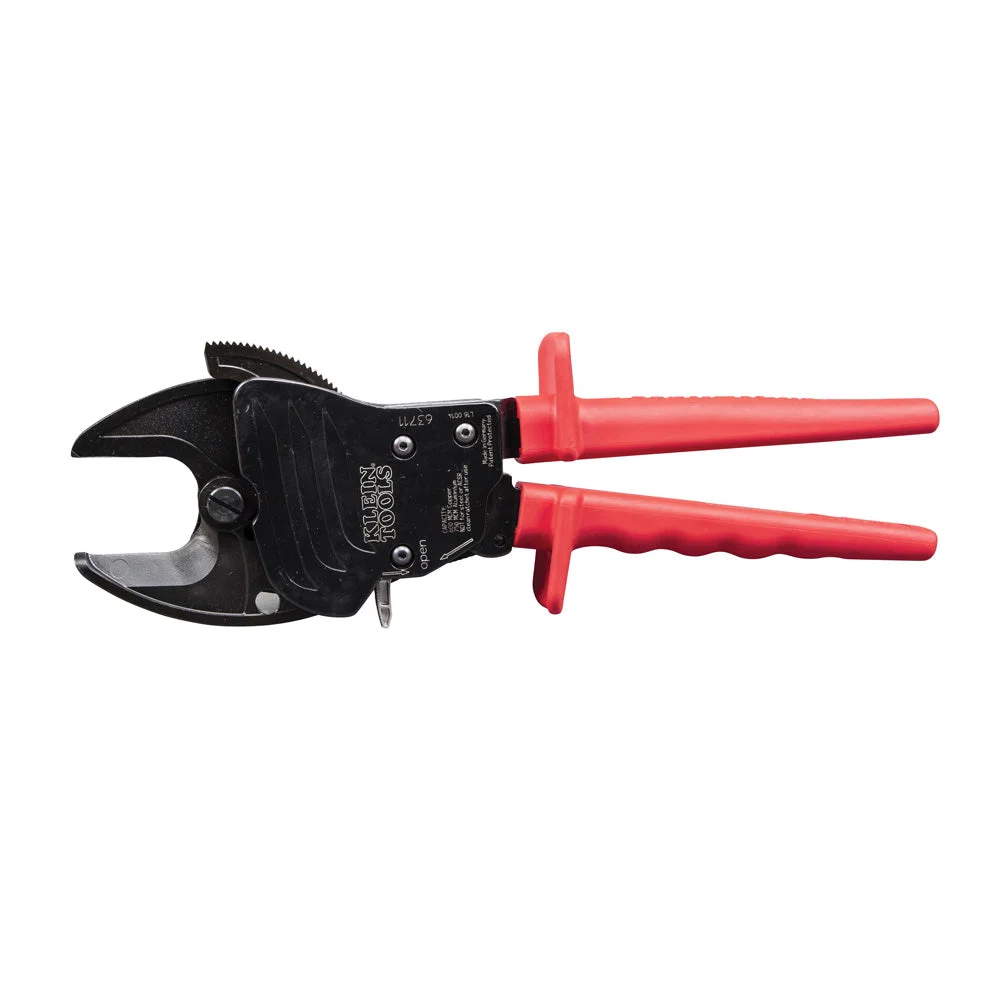Detailed Klein Open Jaw Ratcheting Cable Cutter 63711 Refined