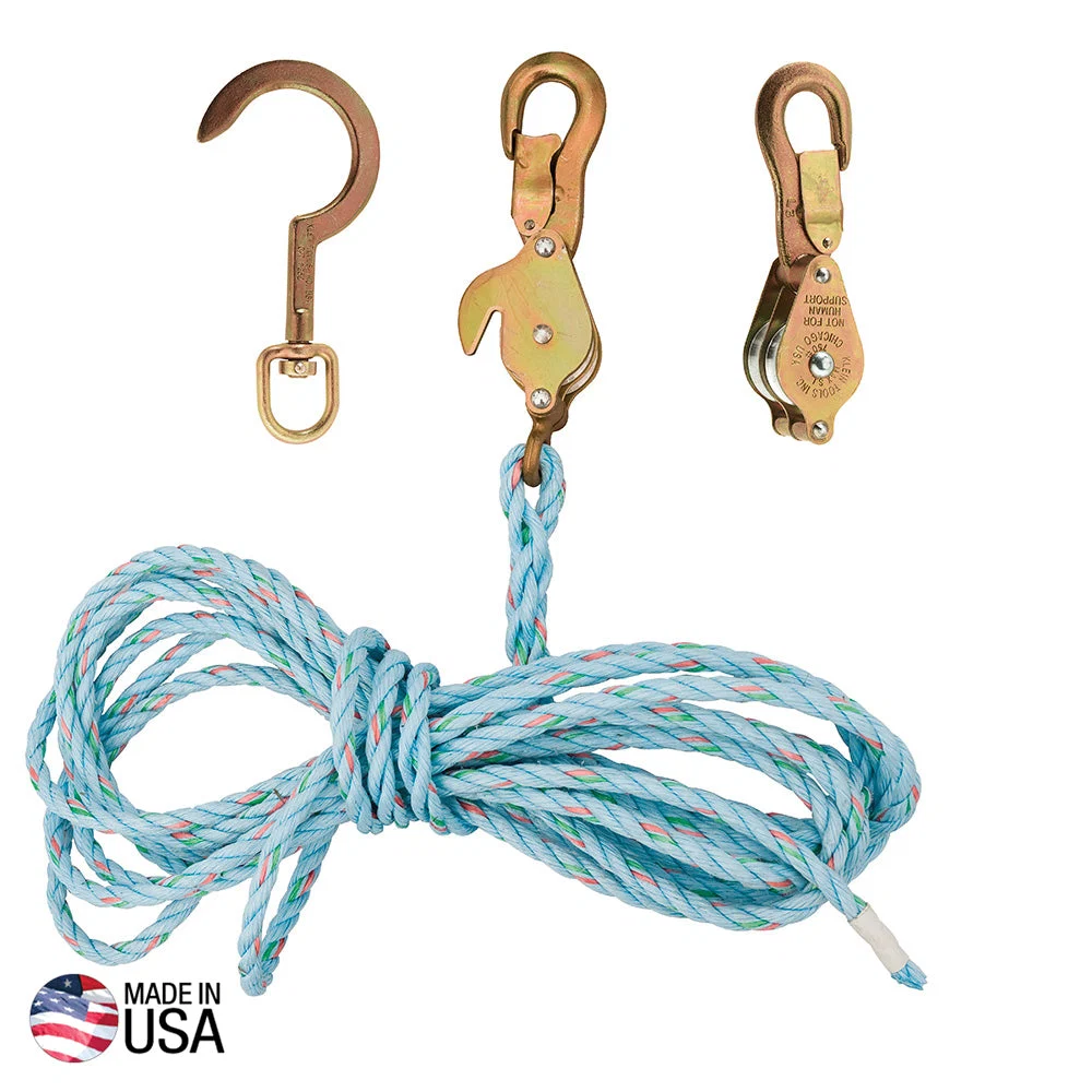 High-Grade Klein Block and Tackle 259 Anchor Hook Spliced 1802-30SSR Clean