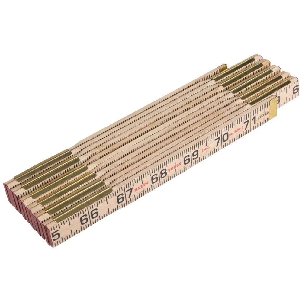Professional Klein Wood Folding Rule Inside Reading 900-6 Refined