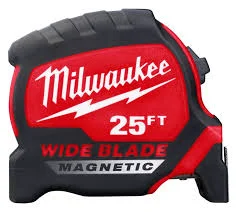 Organic Milwaukee 25ft Wide Blade Magnetic Tape Measure 48-22-1225M Crafted
