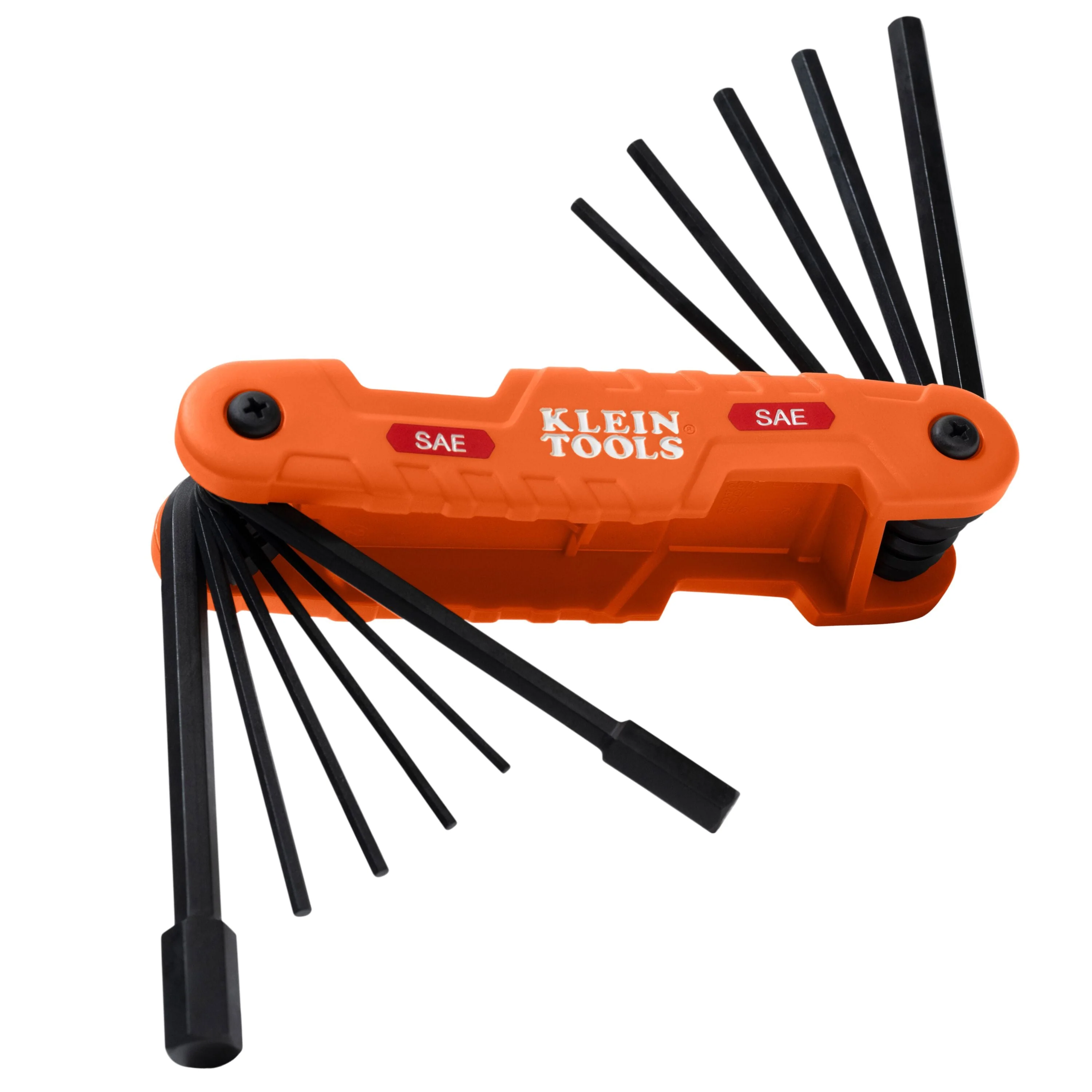 Genuine Klein Pro Folding Hex Key Set 11-Key SAE Sizes 70550 Pure