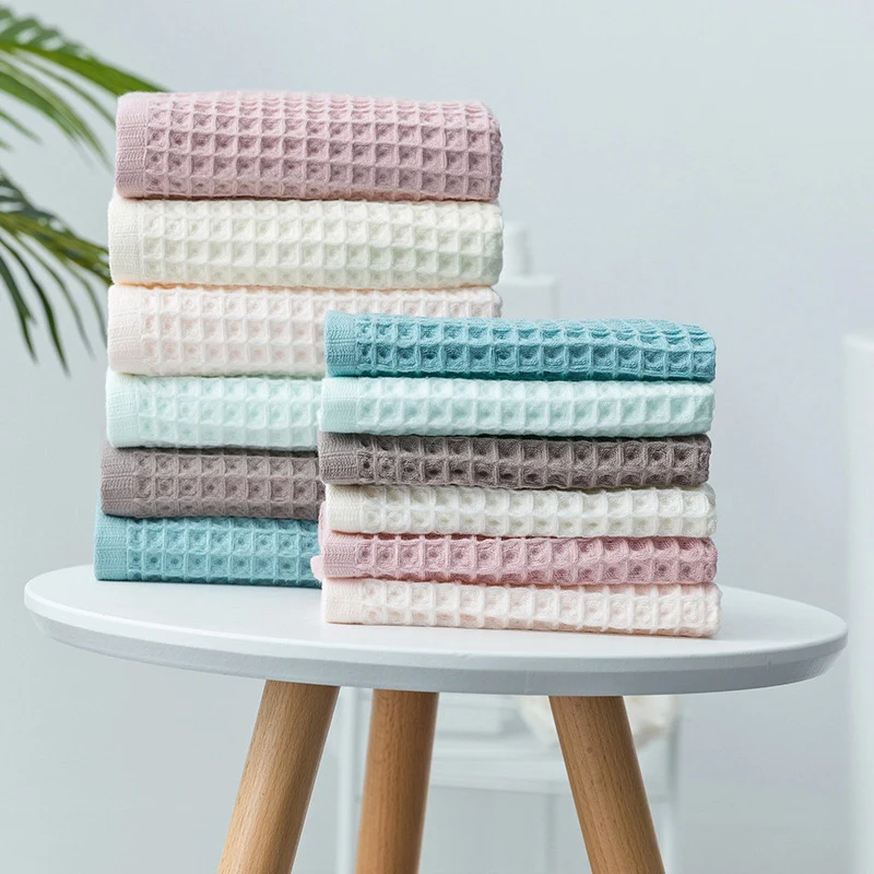 Certified Ownkoti Simple Cotton Waffle Weave Towel 3PCS Premium