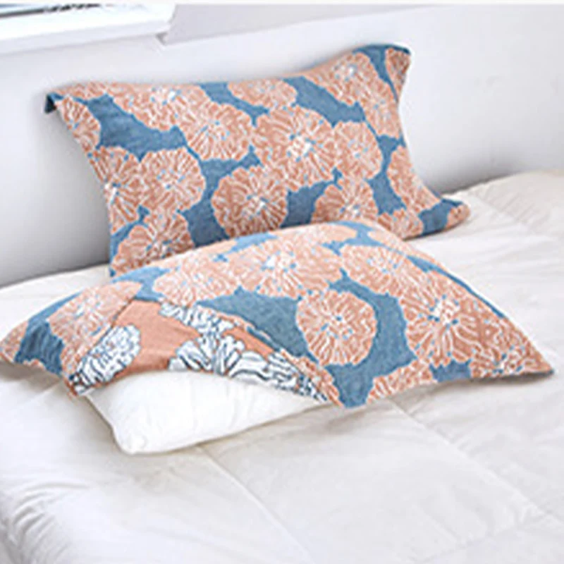Artisan Ownkoti Flower Printed Cotton Decorative Pillow Towel 2PCS World-Class