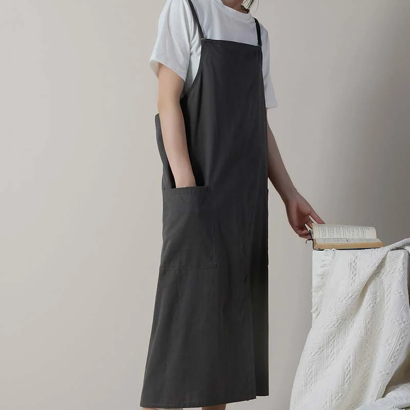 Top-Quality Ownkoti Cotton Waterproof Apron With Pockets Enhanced
