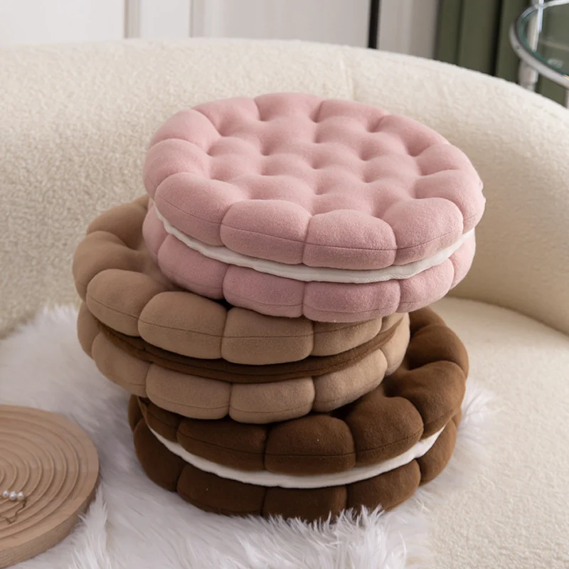 Authentic Ownkoti Cute Biscuit Circle Shape Seat Cushion Professional