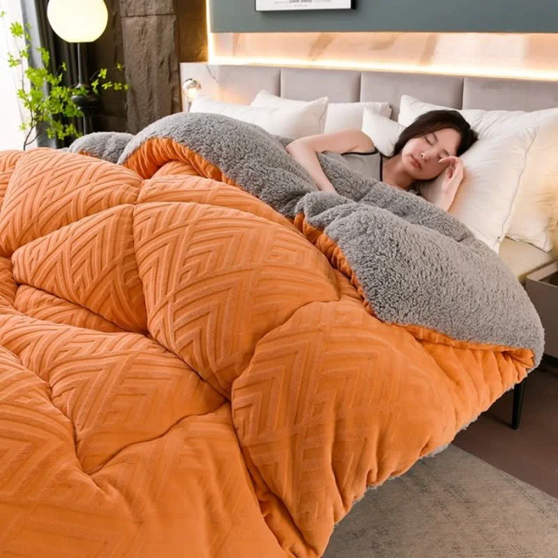 Refined Ownkoti Thick Sherpa Winter Blanket with Quilt Core Crafted