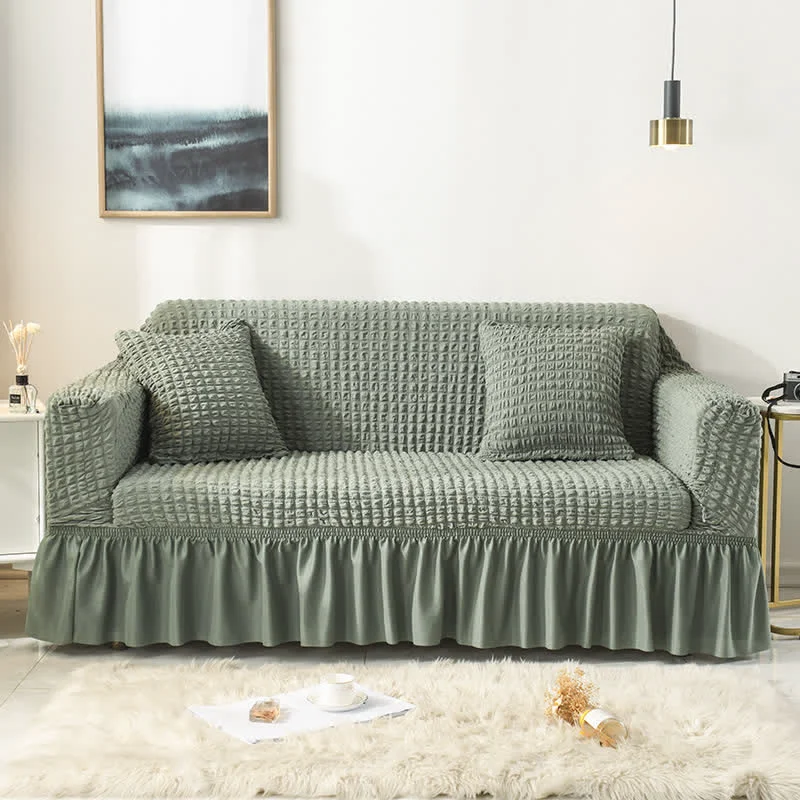Sophisticated Ownkoti Simple Style Ruffled Elastic Sofa Cover High-Grade
