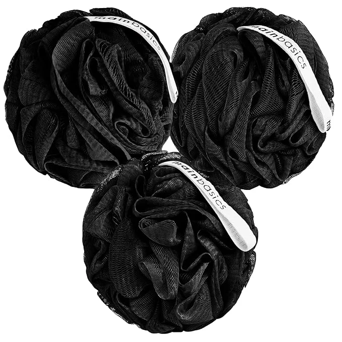 Optimized MainBasics Bath Shower Loofah Sponge Pouf Body Scrubber Exfoliator Body Wash Specialty