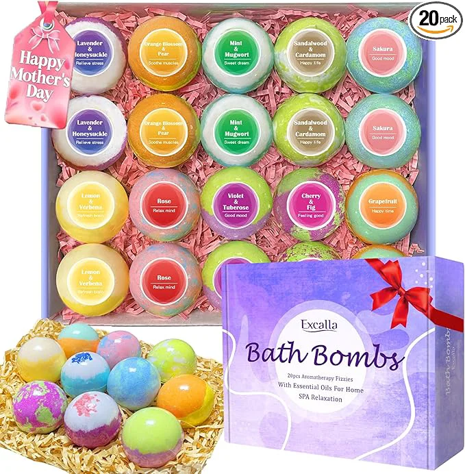 Durable Bath Bombs for Women Shea Coco Butter Dry Skin Moisturize SPA Relaxing Crafted