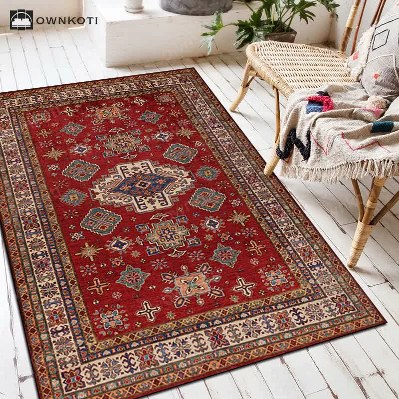 Refined Ownkoti Ethnic Exotic Rectangular Decorative Floor Mat Practical