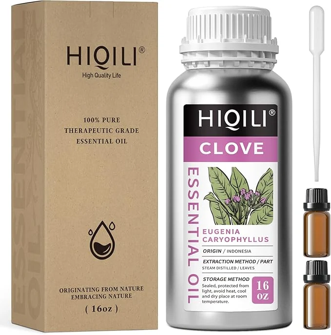 Exclusive HIQILI 16 Fl Oz Clove Essential Oil Pure Natural Certified
