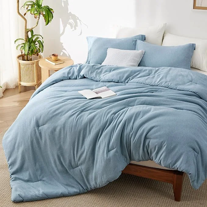 Excellent Bedsure Twin Twin XL Comforter Set – Storm Blue Soft Bedding for All Seasons Cationic Dyed Bed Set 2 Pieces 1 Twin Size Comforter 68 quot x88 quot and 1 Pillow Sham 20 quot x26 quot 2 quot Trusted