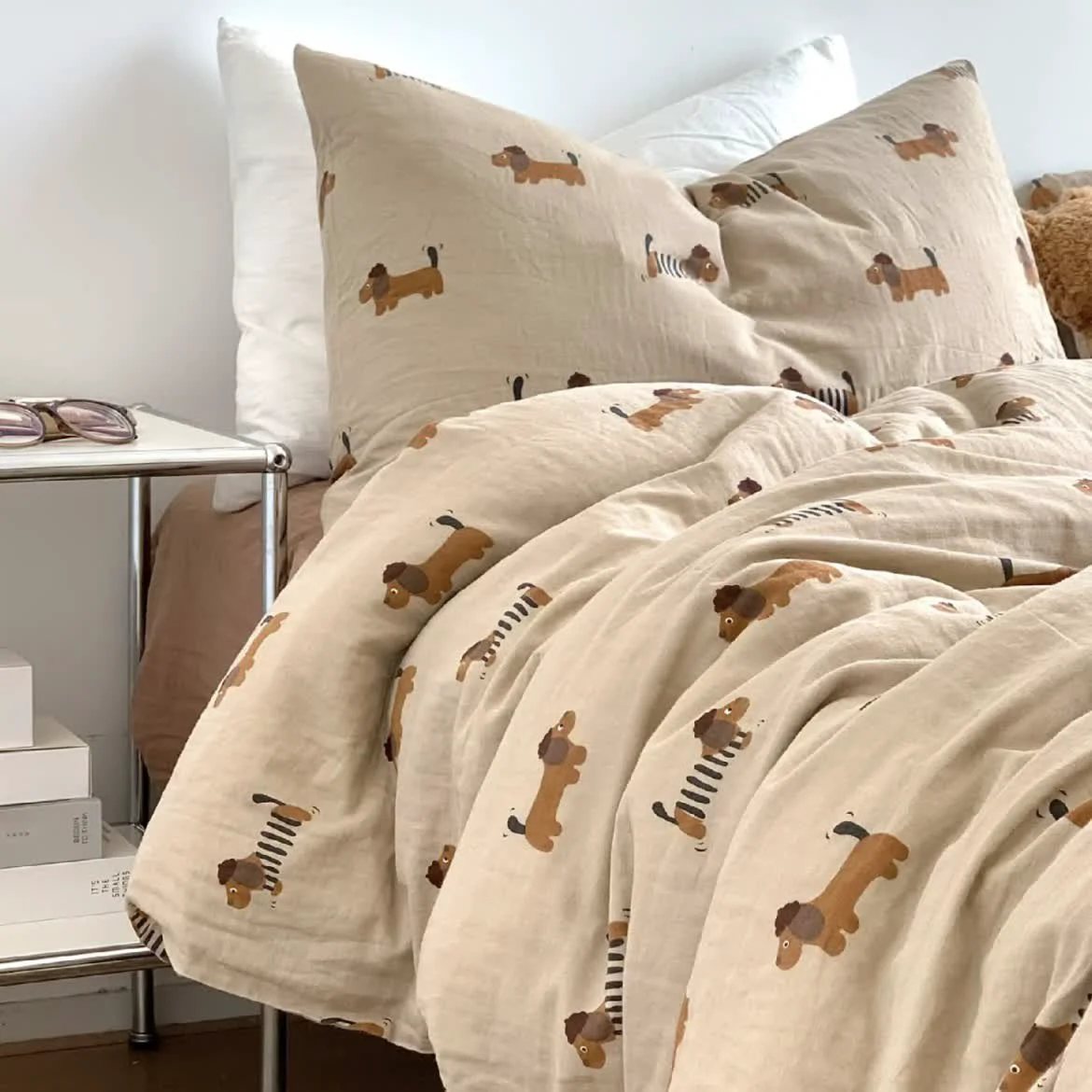 Optimized Ownkoti Dachshund Cotton Gauze Duvet Cover Bedding Exclusive