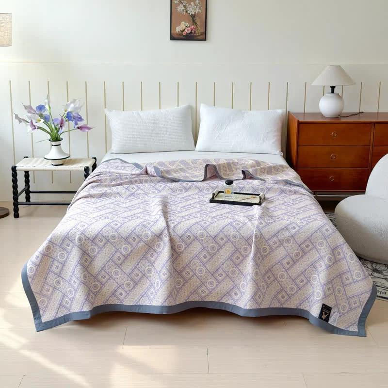 Certified Ownkoti Geometric Print Cotton Gauze Quilt Original Design