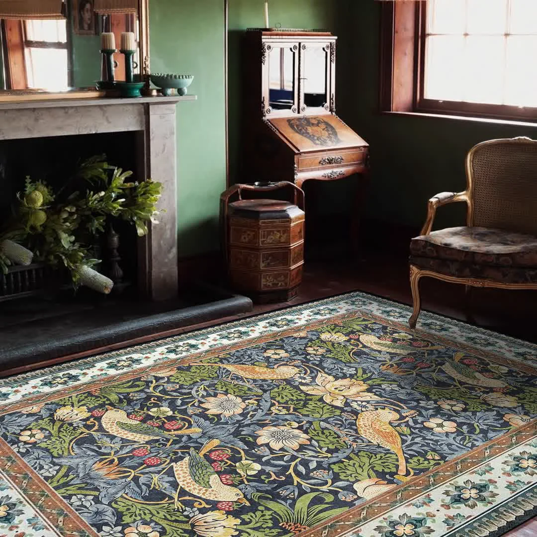 Superior Ownkoti Foldable Floral Bird Anti-slip Washable Area Rug Original