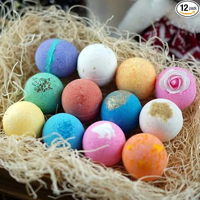 Prestigious LifeAround2Angels Fun and Sweet Bath Bombs Gift Set 12 Pack Made in USA Fizzies Pure