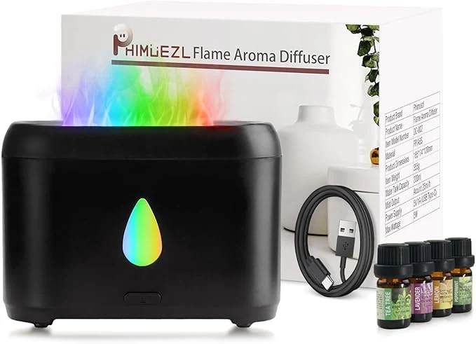Reliable Flame Diffuser for Essential Oils 200ml Ultrasonic Aroma Diffusers Lightweight