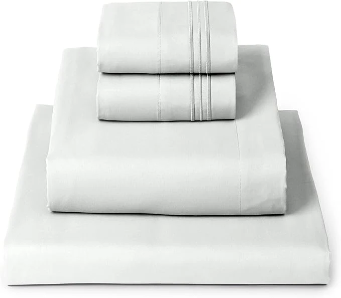 High-Performance Mellanni California King Sheets Set – 4 PC Iconic Collection Bedding – Hotel Luxury Extra Soft Cooling Bed Sheets – Wrinkle Fade Stain Resistant Cal King Ivory High-End