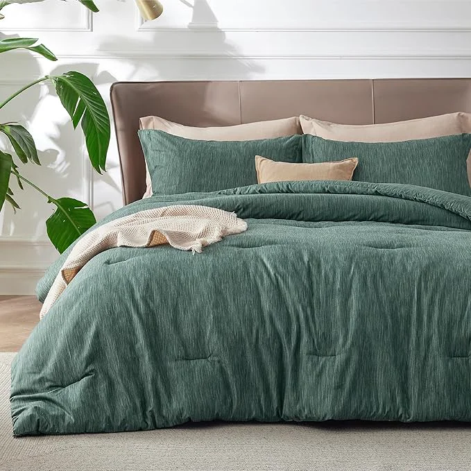 Effective Bedsure Full Comforter Set – Emerald Green Soft Bedding for All Seasons Cationic Dyed Bed Set 3 Pieces 1 Full Size Comforter 82 quot x86 quot and 2 Pillow Shams 20 quot x26 quot 2 quot Innovative