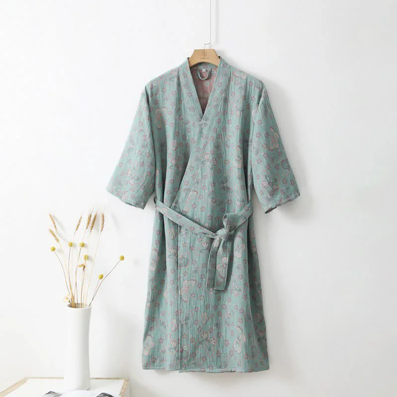 Advanced Ownkoti Floral Butterfly Cotton Double-layer Gauze Yarn-dyed Jacquard Trendy