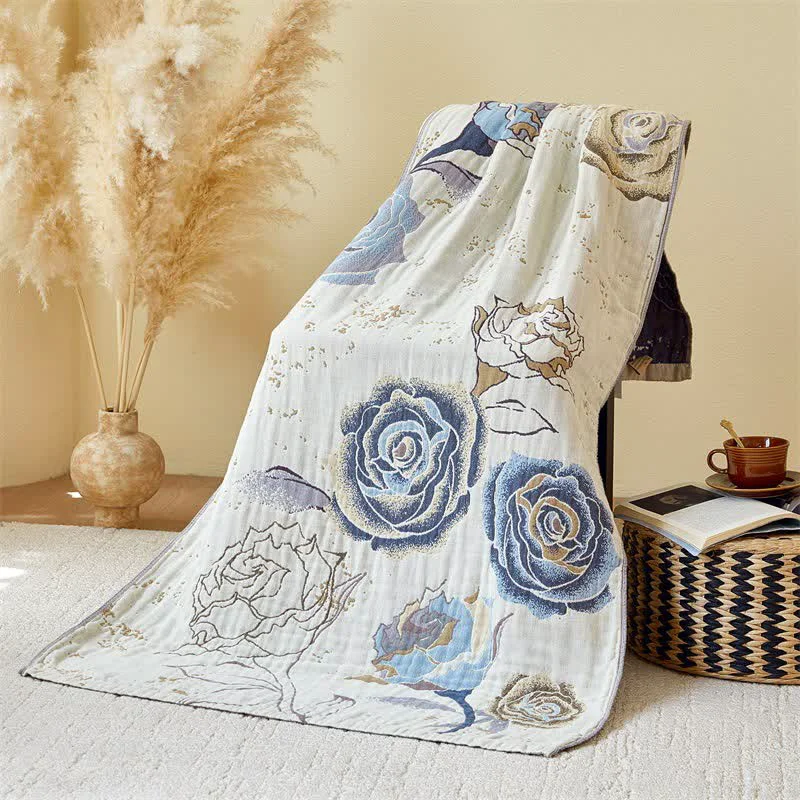 Superior Ownkoti Rose Print Cotton Gauze Absorbent Quick Dry Bath Towel Genuine