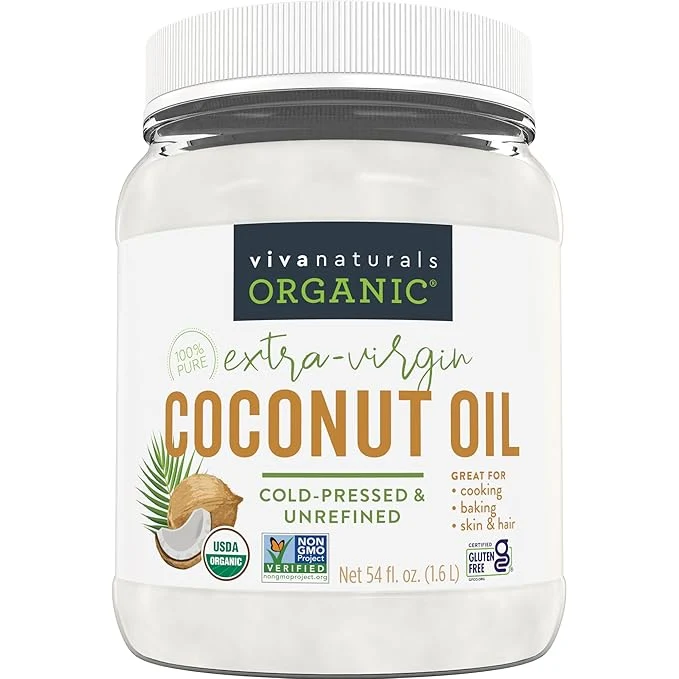 Relaxed Viva Naturals Organic Coconut Oil 54 fl oz – Unrefined Cold-Pressed Extra Trendy